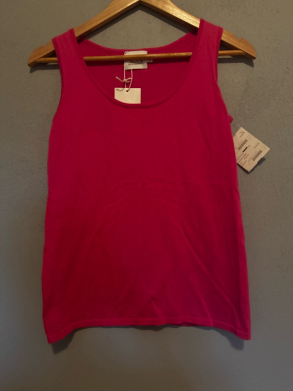Bright Pink Scoop Neck Women's Tank Top